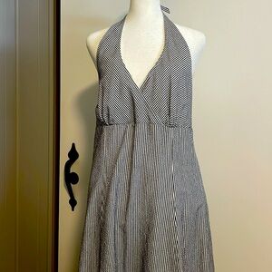 LIZ CLAIBORNE SEAR SUCKER PINSTRIPE DRESS